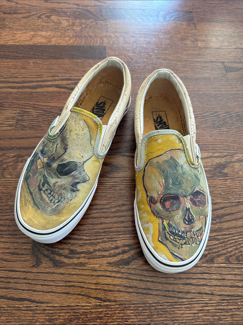 Vans Yellow Skull Slip-On Canvas Sneakers